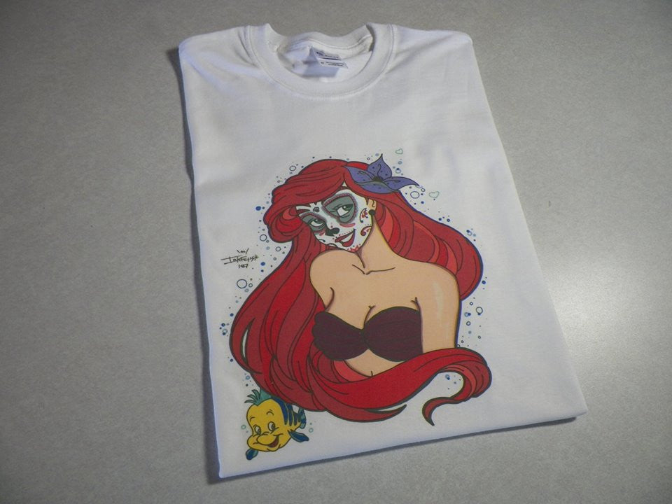 Ariel Day of the Dead Little Mermaid T-shirt