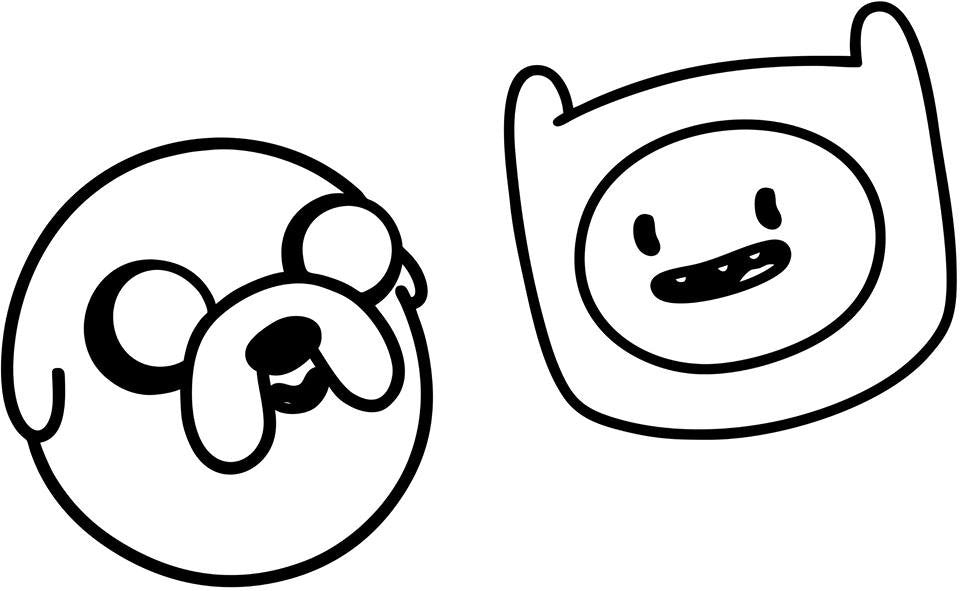 Adventure Time Finn & Jake - Die Cut Vinyl Sticker Decal
