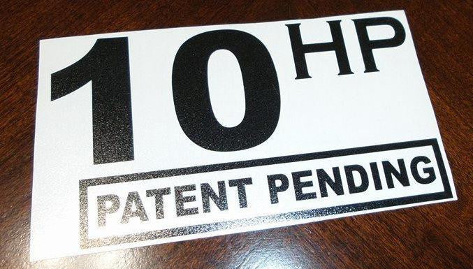 10hp Patent Pending JDM Racing | Die Cut Vinyl Sticker Decal | Blasted Rat