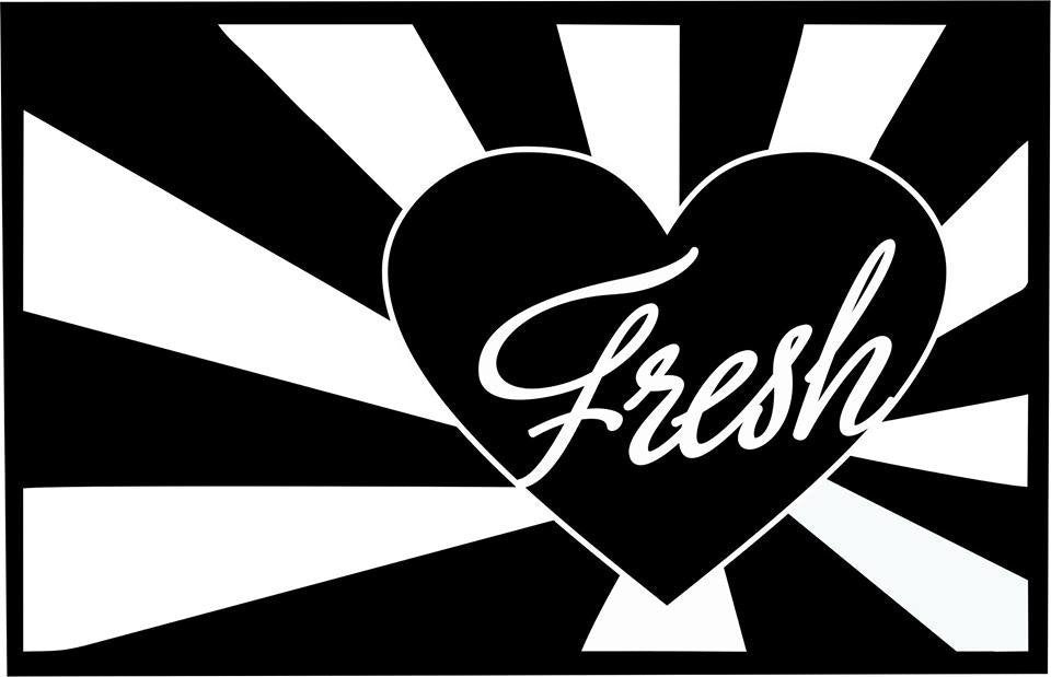 JDM Flag with Fresh Love Heart JDM Racing | Die Cut Vinyl Sticker Decal | Blasted Rat