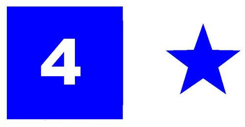 4 Star Logo  |  Die Cut Vinyl Sticker Decal | Blasted Rat