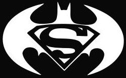 Batman Superman logo - Die Cut Vinyl Sticker Decal