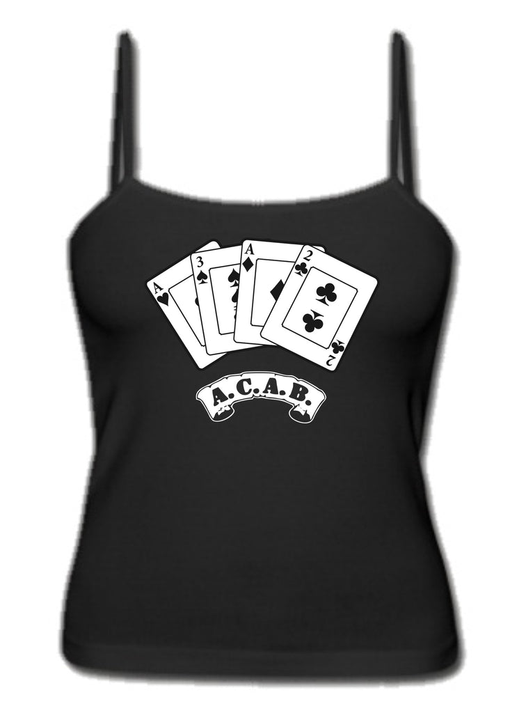 ACAB Scroll with Playing Cards A.C.A.B. Women's Singlet