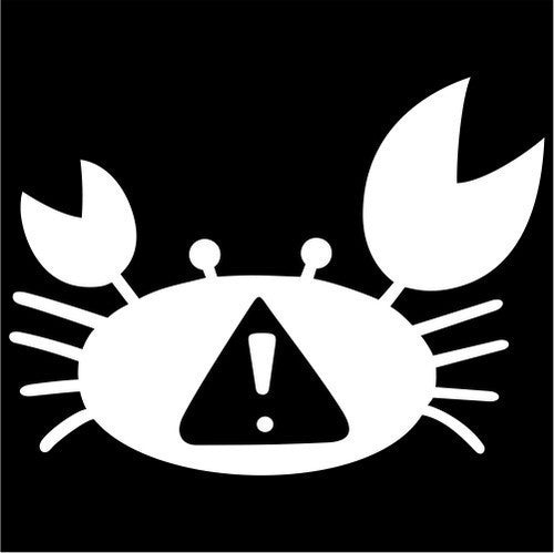 Caution Crab JDM Racing | Die Cut Vinyl Sticker Decal | Blasted Rat