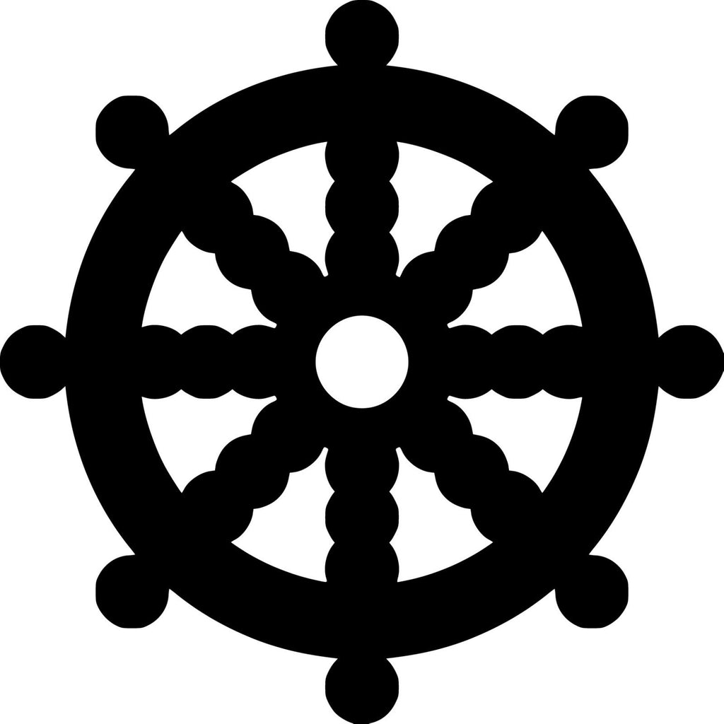 Dharma wheel, one of the oldest symbols of Buddhism - Die Cut Vinyl Sticker Decal