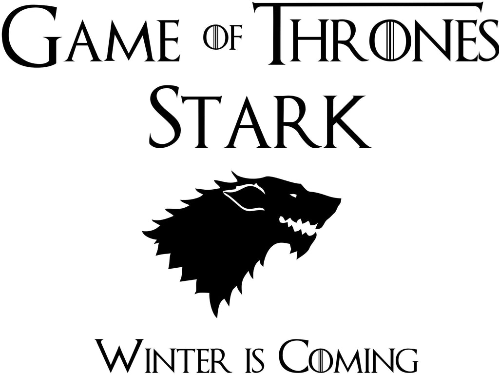 House Stark Winter is Coming logo, Game of Thrones  - Die Cut Vinyl Sticker Decal