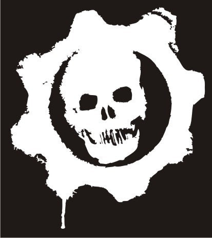 gears of war skull Gears of War Skull Logo | Die Cut Vinyl Sticker Decal