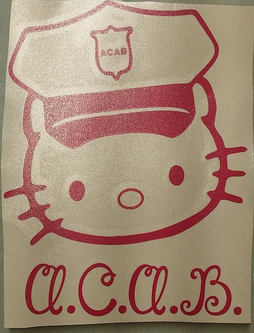 ACAB Hello Kitty All Cats Are Beautiful | Die Cut Vinyl Sticker Decal