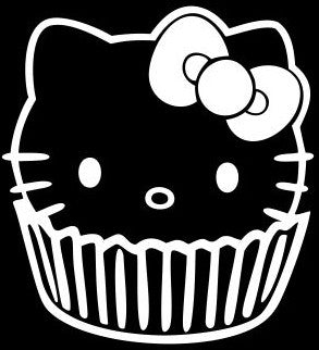 Hello Kitty Cupcake - Die Cut Vinyl Sticker Decal