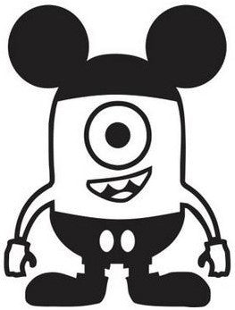 Despicable Me Mickey Mouse Minion - Die Cut Vinyl Sticker Decal
