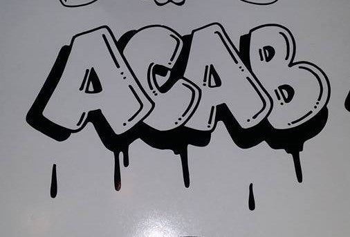 A.C.A.B. Drip Graffiti Die Cut Vinyl Sticker Decal