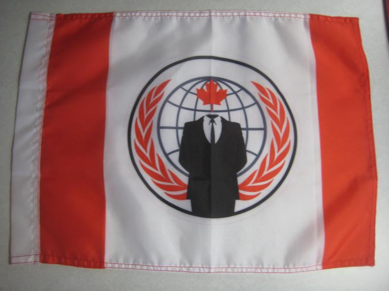 Anonymous Canada Hand Flag
