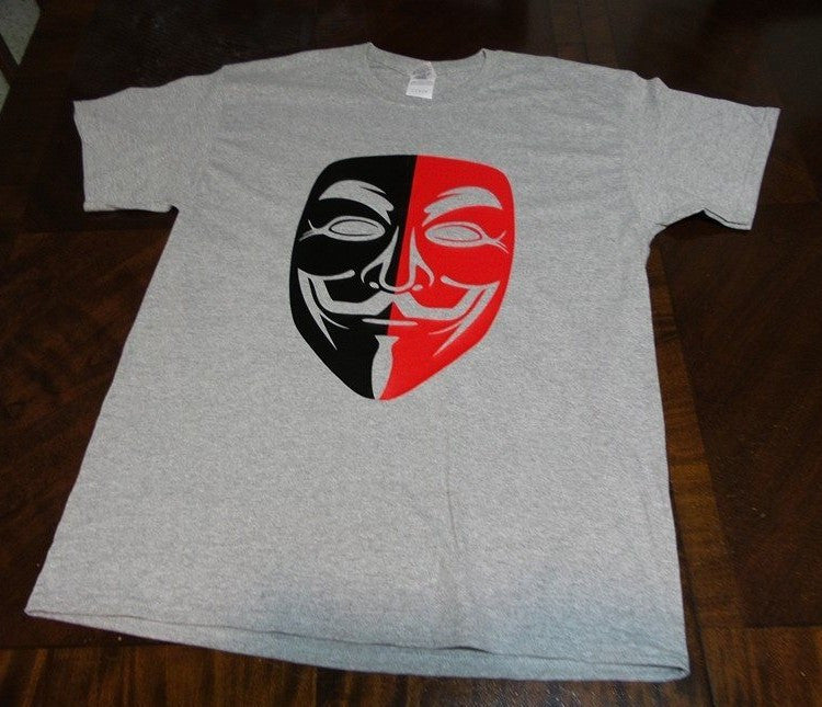 Anonymous Anarchist Red&Black Mask T-shirt
