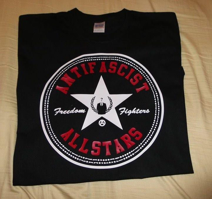 Anonymous Antifascist Antifa Allstars T-shirt | Blasted Rat