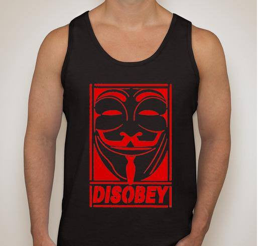 Anonymous Disobey Red Art Tank Top