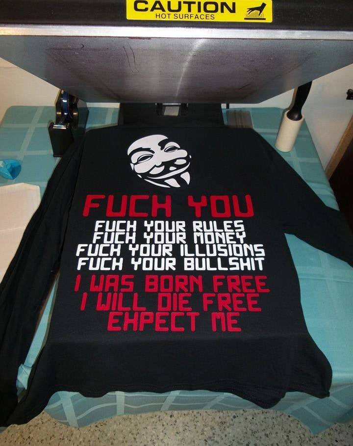Anonymous Fuck Your Rules Long Sleeve T-shirt