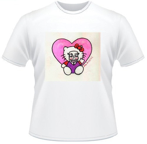 Anonymous Hello Kitty T-shirt | Dan Bellini Occupy Art | Blasted Rat