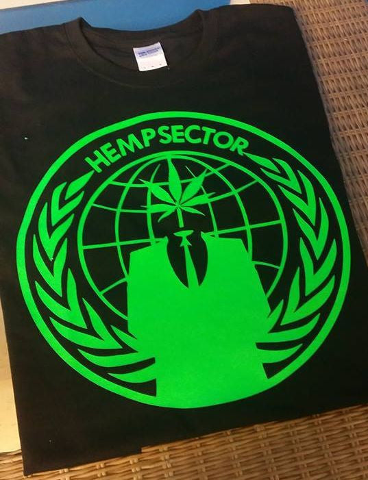 Anon HempSector Hempsec marijuana weed Anonymous T-shirt tee