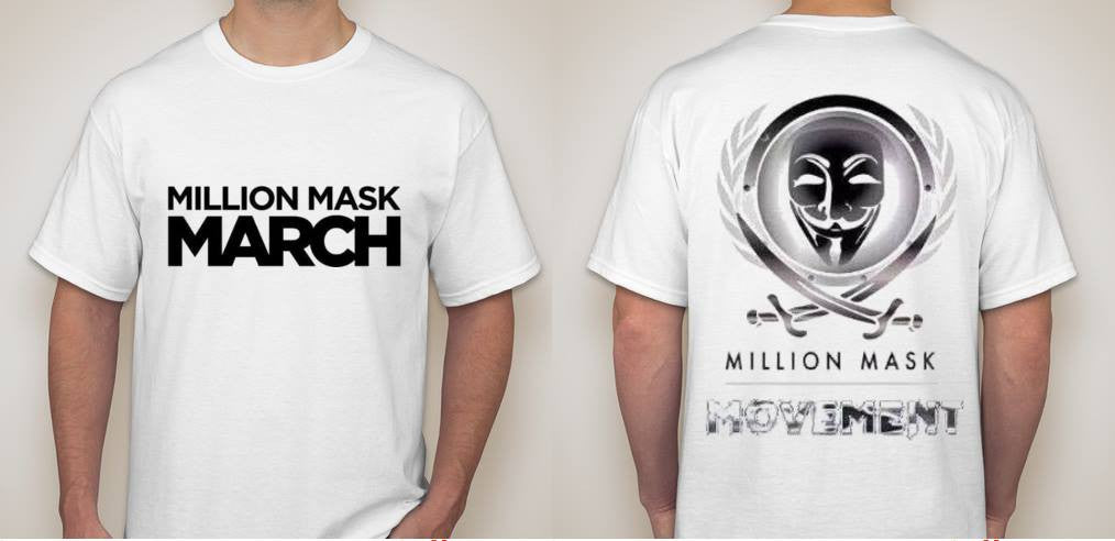 Anonymous Million Mask March Movement T-shirt | Blasted Rat
