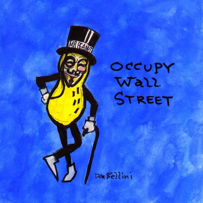 Anonymous Mr Peanut | Dan Bellini Occupy Art Print | Blasted Rat