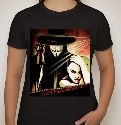 Anonymous V for Vendetta Natalie Portman Women T-shirt | Blasted Rat
