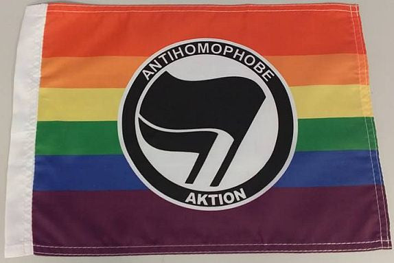 Antihomophobe Aktion Antifa 15x12" Mini Flag