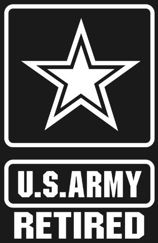 U.S. Army Retired - Die Cut Vinyl Sticker Decal