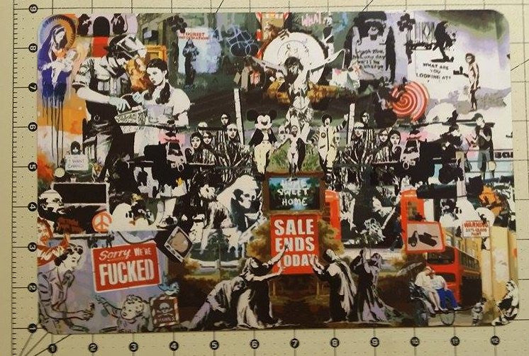 Banksy Montage Metal Sign We Are Fucked Mines Dorothy Sale Ends Today 12x8 Inch | Blasted Rat
