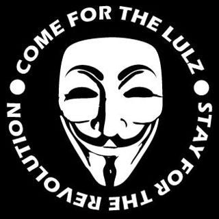 Anonymous Come For the Lulz - Stay For the Revolution Die Cut Vinyl Sticker Decal