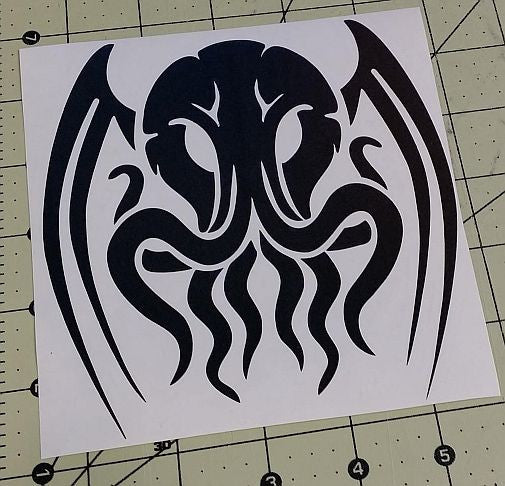 Cthulhu Lovecraft Horror Space Monster Clooloo | Die Cut Vinyl Sticker Decal | Blasted Rat