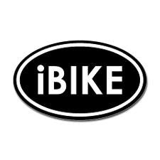 I Bike Black Oval | Die Cut Vinyl Sticker Decal Sticker | Blasted Rat
