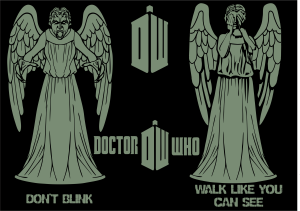 Doctor Who Weeping Angel | Die Cut Vinyl Sticker Decal | Blasted Rat