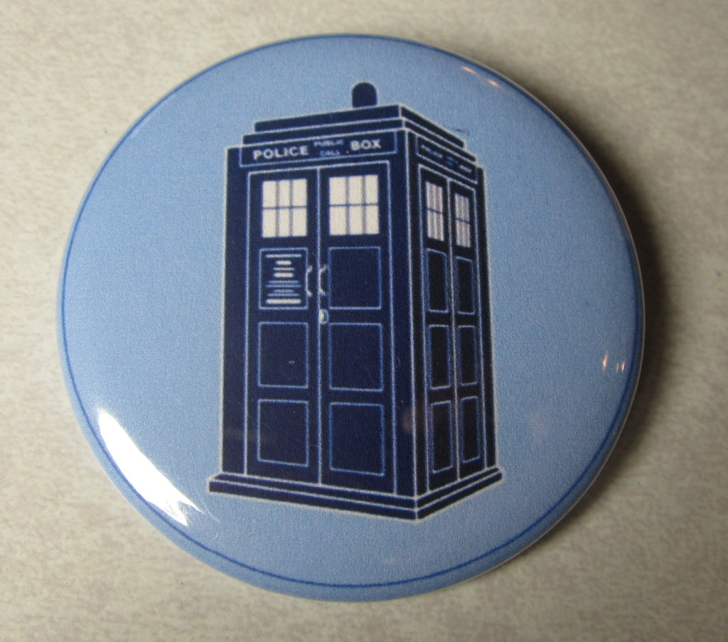 Doctor Who Police Booth Whovian Button