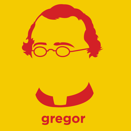 Gregor Mendel - Die Cut Vinyl Sticker Decal