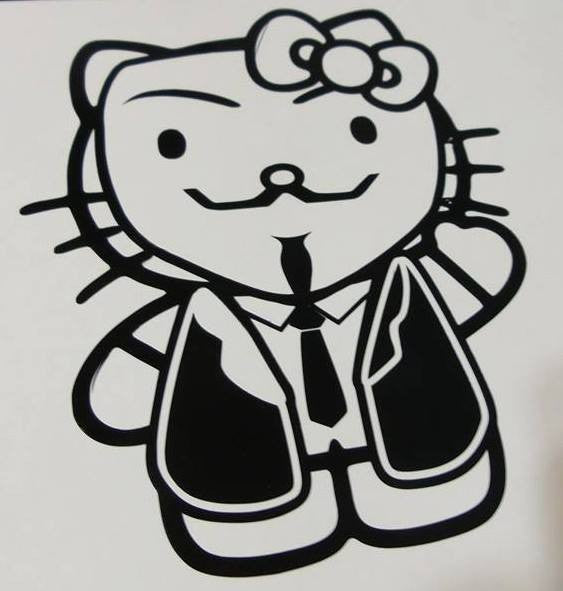 Anonymous Hello Kitty | Die Cut Vinyl Sticker Decal
