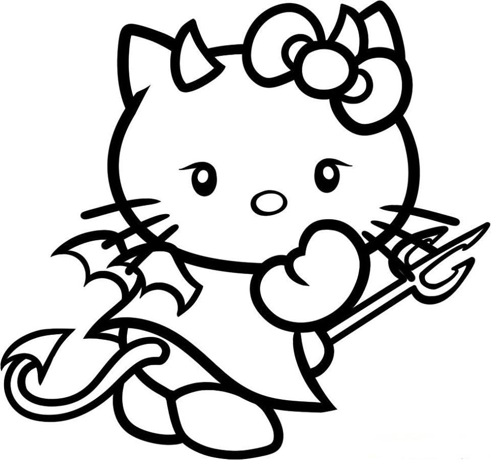 Hello Kitty Devil Girl Die Cut Vinyl Sticker Decal