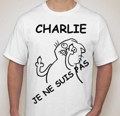 Je Ne Suis Pas Charlie FU Cat Meme T-shirt | Blasted Rat
