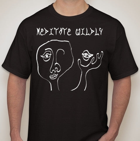 Milan Kundera Art Quote Meditate Wildly Yoga Vegetarian Vegan Animal Rights ALF 2 sided T-shirt