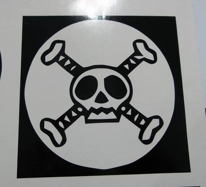 One Piece Anime Bizarre Jolly Roger Pirate Flag | Die Cut Vinyl Sticker Decal