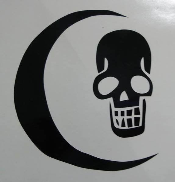 One Piece Anime Crescent Moon Jolly Roger Pirate Flag | Die Cut Vinyl Sticker Decal