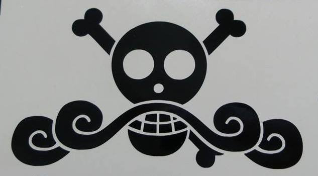 One Piece Anime Roger Jolly Roger Pirate Flag | Die Cut Vinyl Sticker Decal