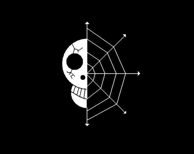 One Piece Skull Cobweb | Die Cut Vinyl Sticker Decal | Blasted Rat