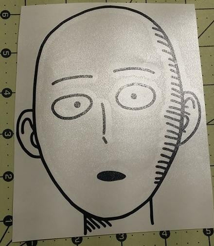 Onepunch Man Face Saitama Manga | Die Cut Vinyl Sticker Decal