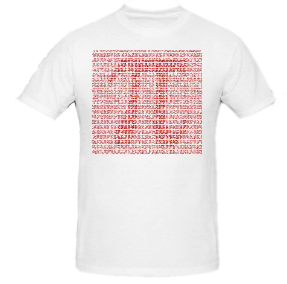 Pi Day π March 14 2015 Red Art T-shirt | Blasted Rat