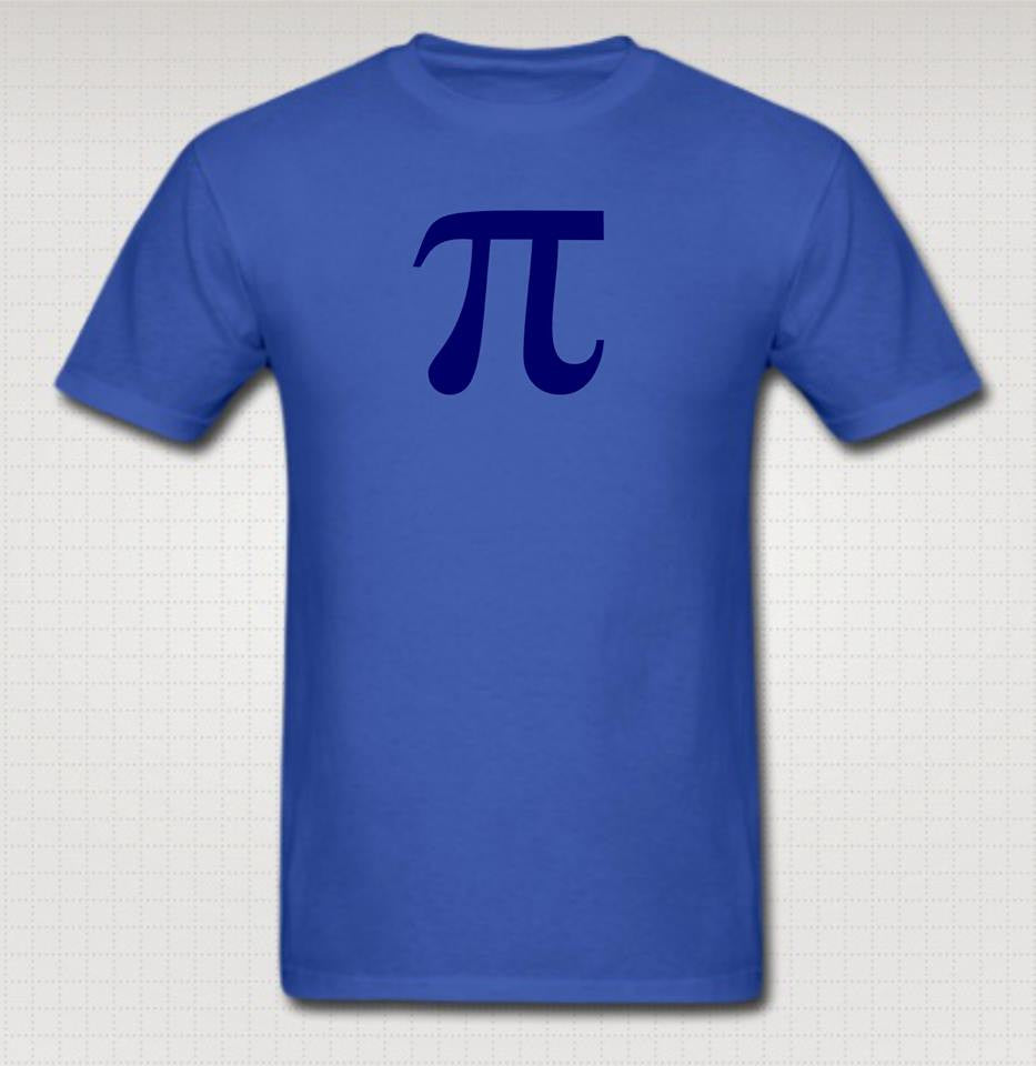Pi Day π Blue Art T-shirt | Blasted Rat