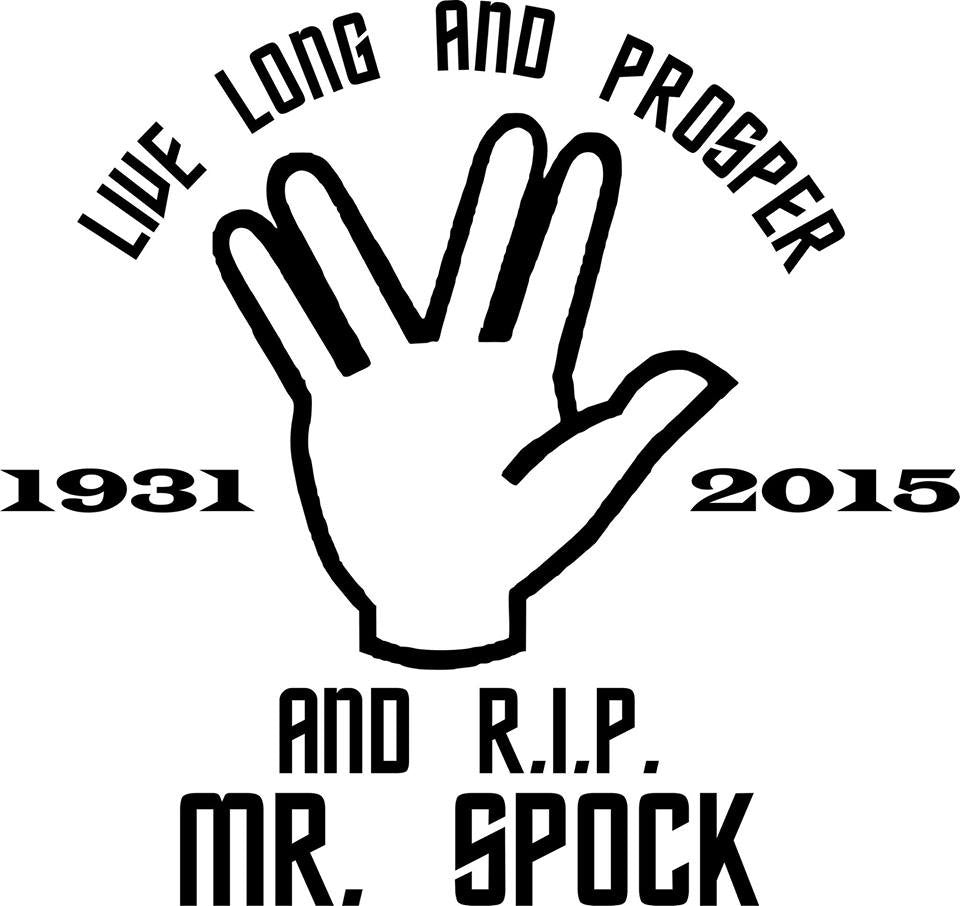 RIP Leonard Nimoy Vulcan Salute Long Live And Prosper | Spock of Star Trek | Die Cut Vinyl Sticker Decal | Blasted Rat