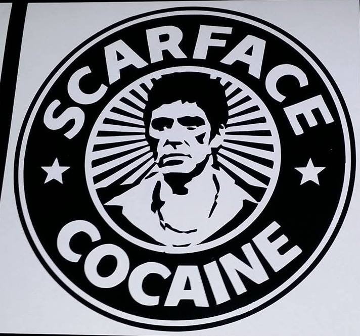 Scarface Al Pacino Cocaine | Die Cut Vinyl Sticker Decal | Blasted Rat