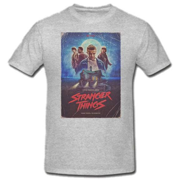 Stranger Things Series Movie Poster Comic Book Style T-shirt