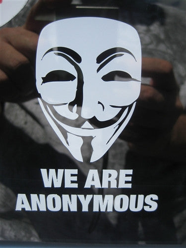 We Are Anonymous Mask | Die Cut Vinyl Sticker Decal | Blasted Rat