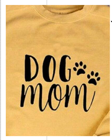 Dog MOM  t shirt tee dog lover paw prints